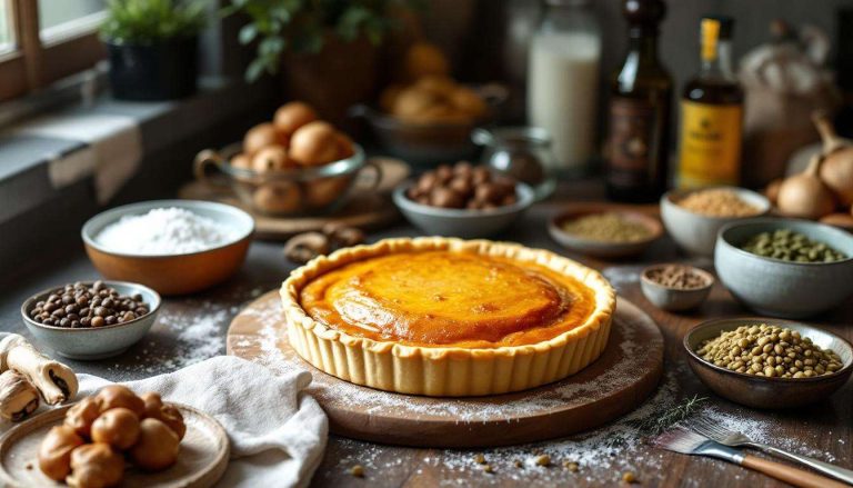 Je prépare toujours cette tourte un mois à l'avance pour être tranquille le jour de Noël et la pâte ne détrempe pas