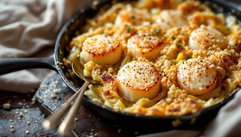 Saint-Jacques moelleuses et poireaux fondants : le gratin qui va « envoûter toute la tablée »