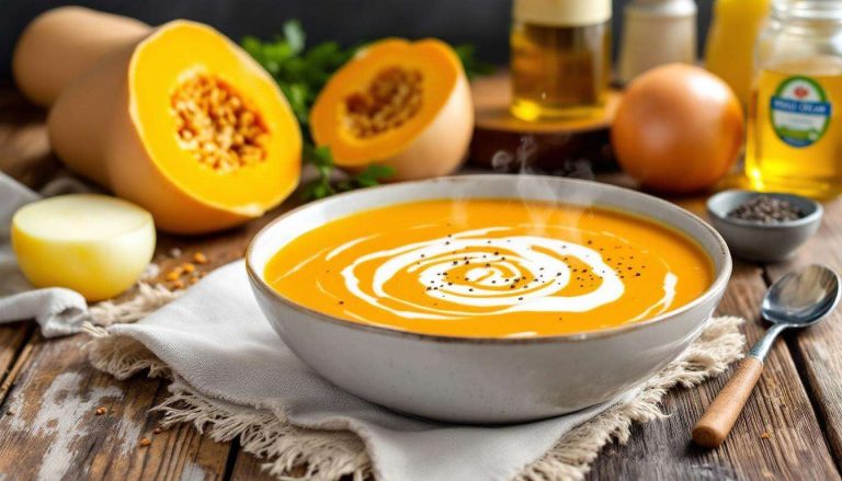 Soupe courge butternut 4 ingrédients : le velouté parfait