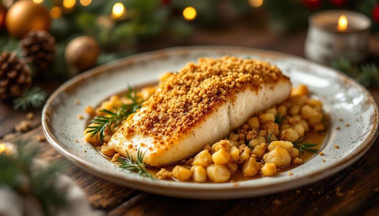 Oubliez les volailles farcies à Noël : ce rôti de lotte au crumble salé est le plat de fête qu’on n’avait pas vu venir