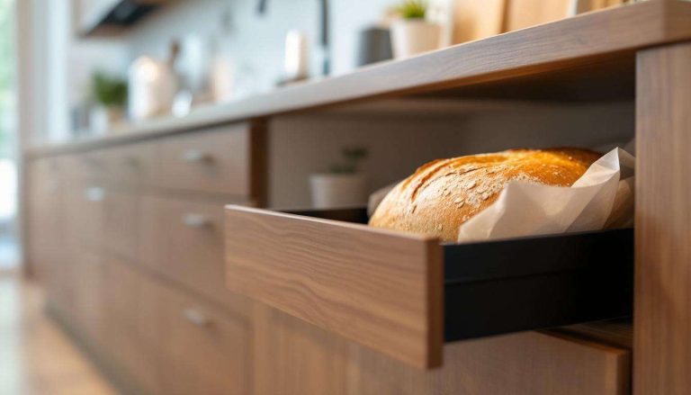 Dans sa cuisine, Norbert Tarayre range toujours le pain à cet endroit – il rassit moins vite