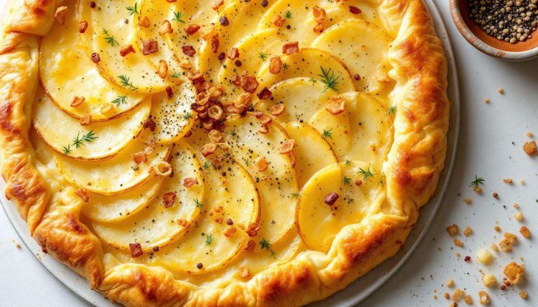Tarte salée aux pommes de terre et fromage à raclette ultra fondant
