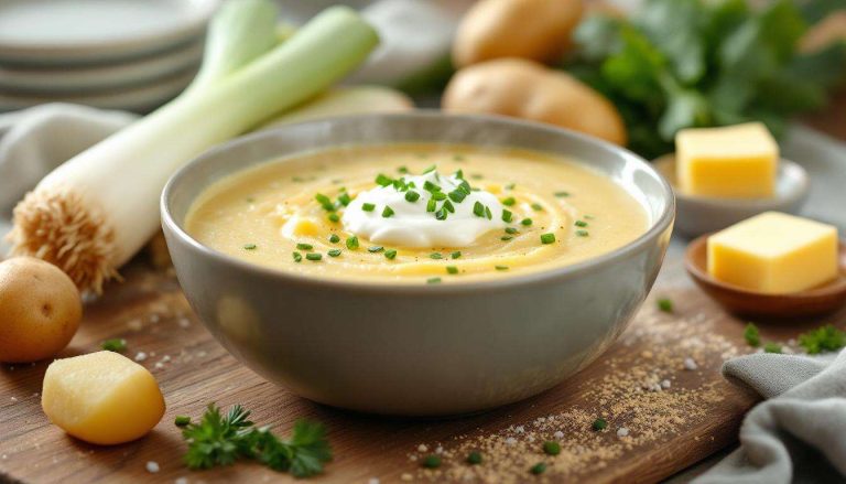 La soupe poireaux-pommes de terre : voici notre recette notée 4.9/5 pour réaliser ce délicieux potage parmentier