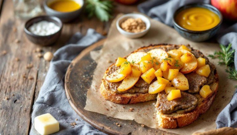 Boudin vert en tartine chaude avec chutney de pommes : le snack d'hiver belge qui vaut un repas
