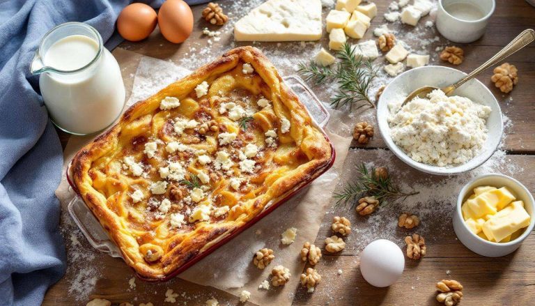 Clafoutis salé au roquefort et noix : l'entrée d'hiver express en 10 minutes de préparation et 25 de cuisson