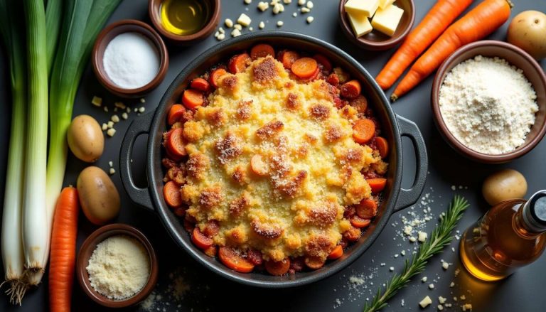 Crumble salé de légumes d&rsquo;hiver au parmesan : le plat du soir express quand le frigo déborde de restes