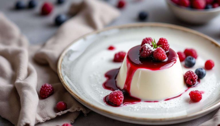Panna cotta au kéfir et coulis de fruits rouges : le dessert probiotique qui remplace le yaourt en fin de repas
