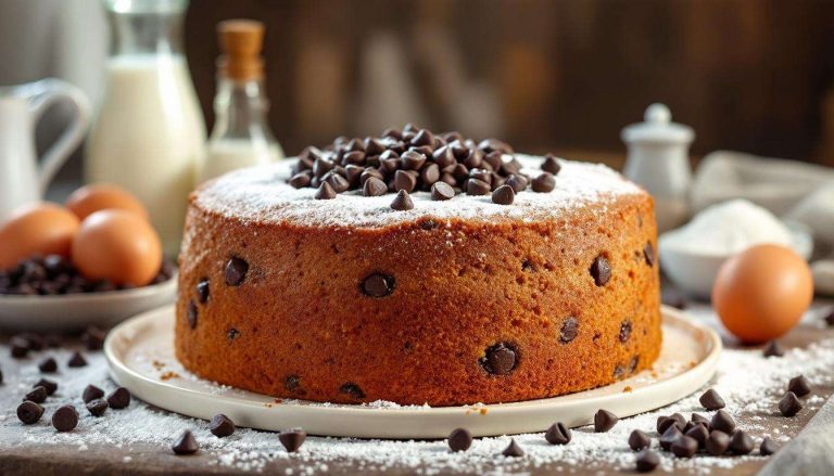 Grand cake aux pépites de chocolat : haut, moelleux et facile à préparer !