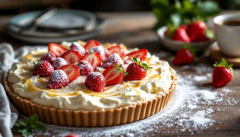 Tarte sans cuisson : à la crème mascarpone et aux fraises