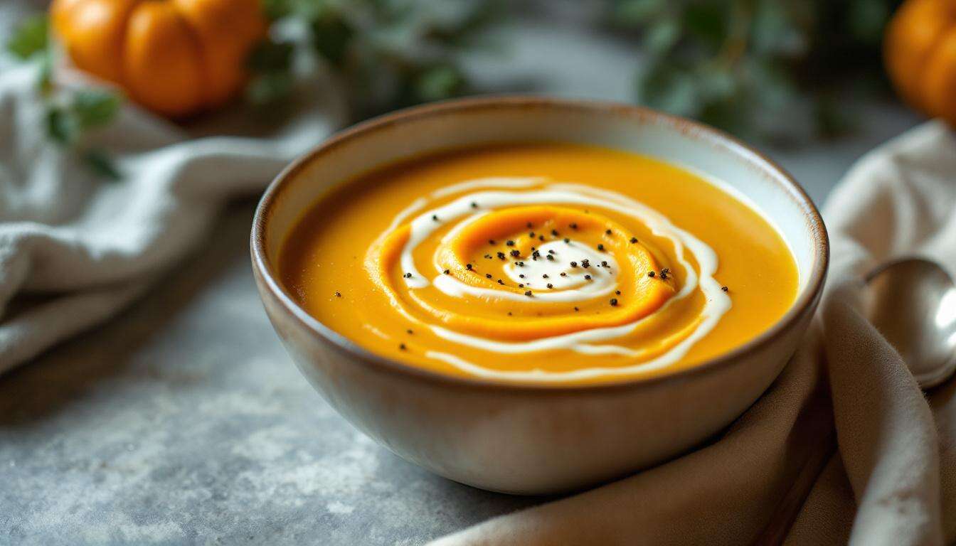 Soupe courge butternut 4 ingrédients : le velouté parfait